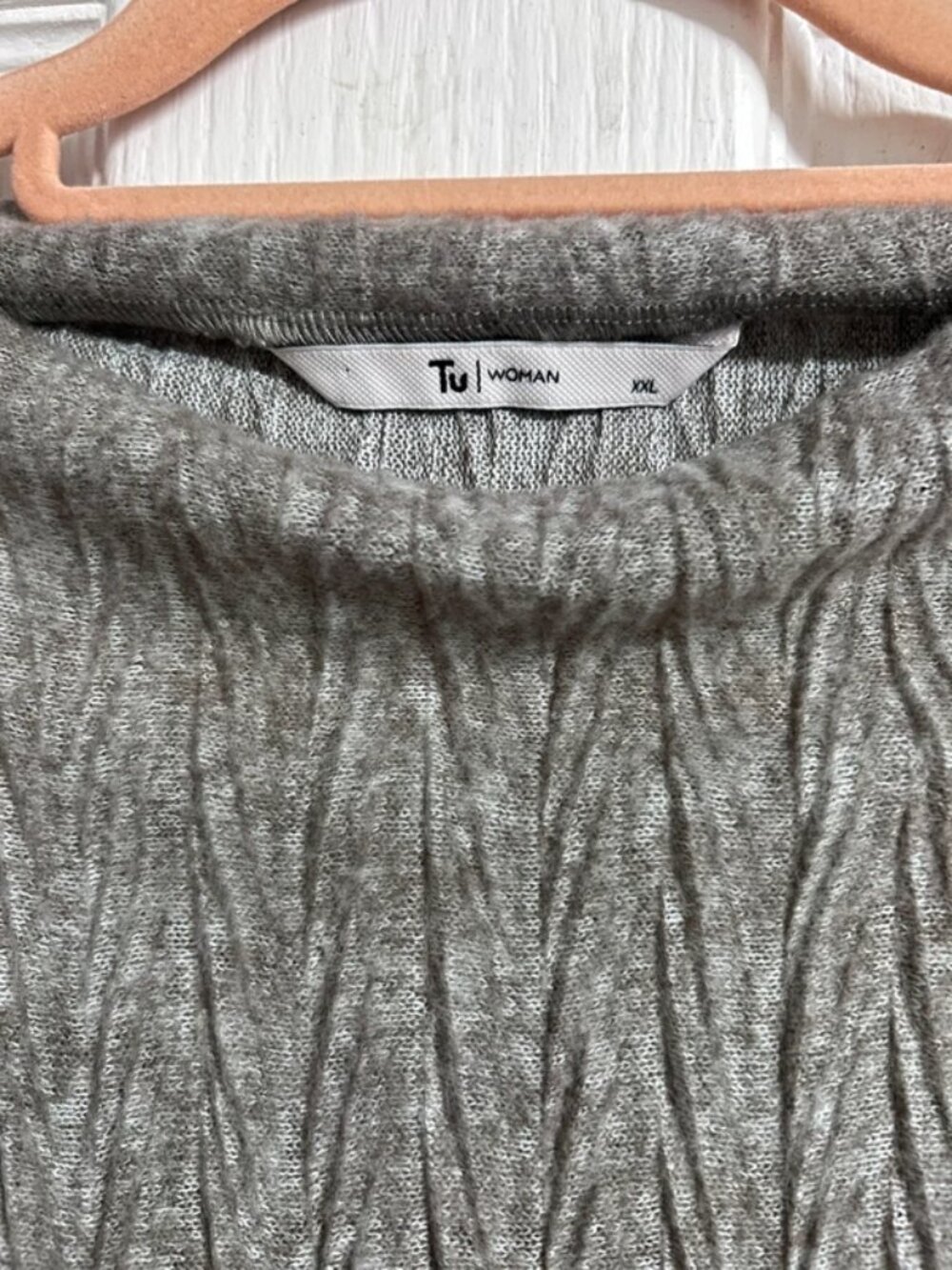 Grey Textured Crinkle Sleeveless Tank Vest Tu Woman XXL - Picture 4 of 5